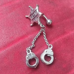 Sheriff handcuffs Bellybutton ring